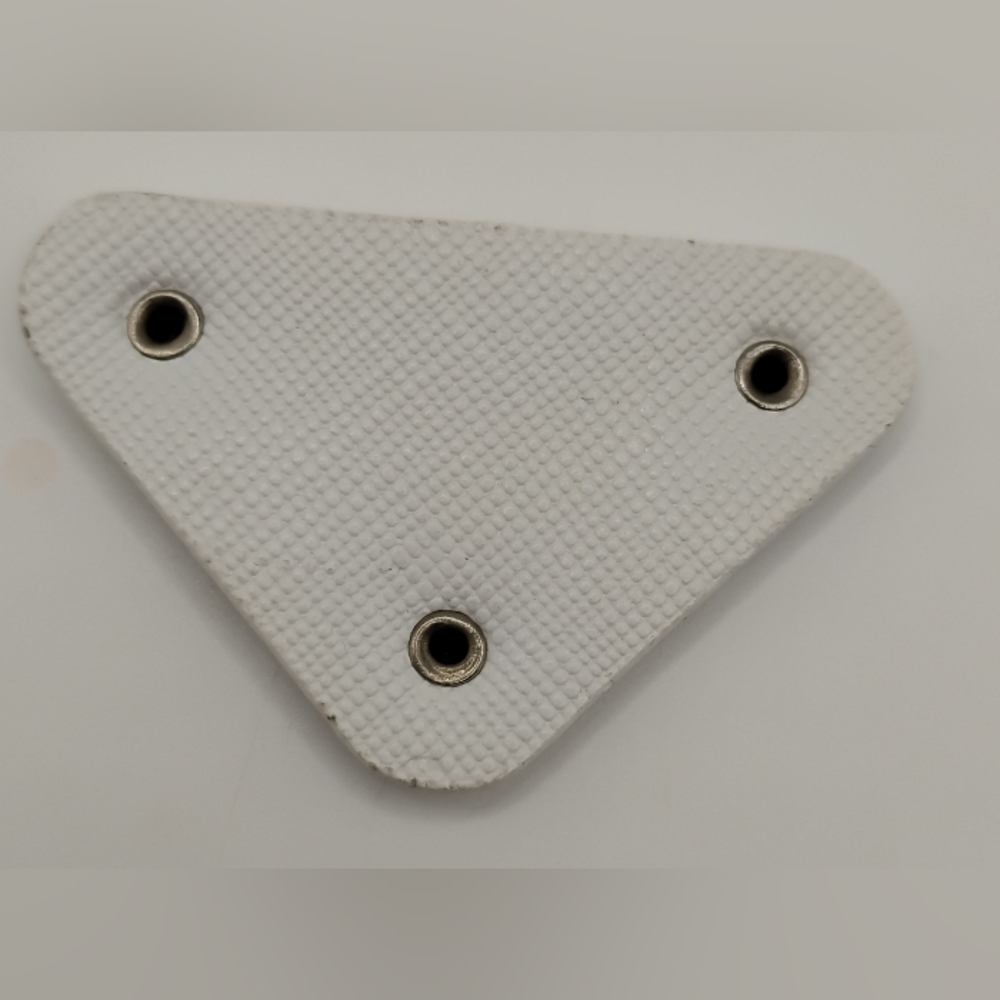 Prada White And Silver Triangle Patch Authentic - image 2